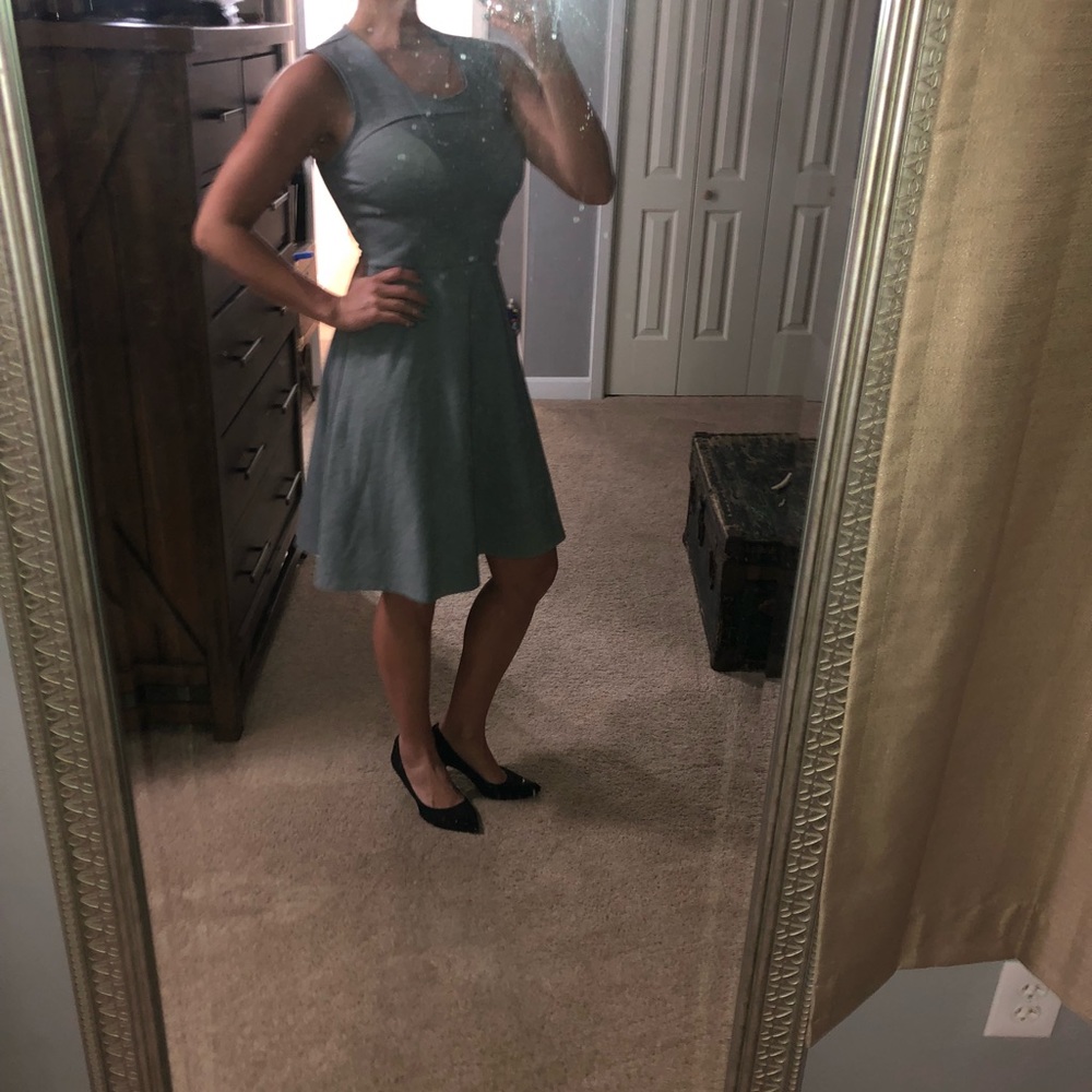 Gray business casual dress